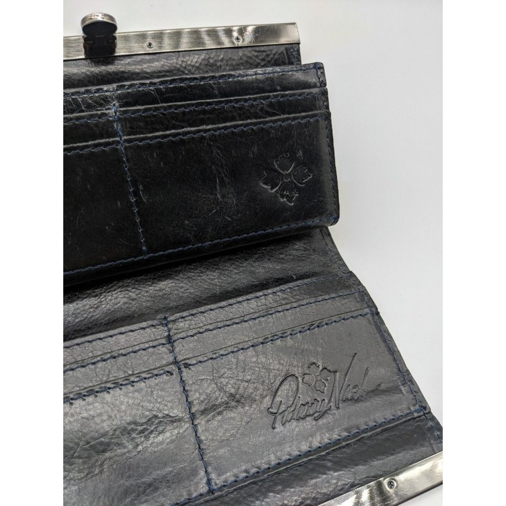 PATRICIA NASH Cauchy tooled embroidered leather women's wallet - BLUE (Used) - Picture 7 of 9